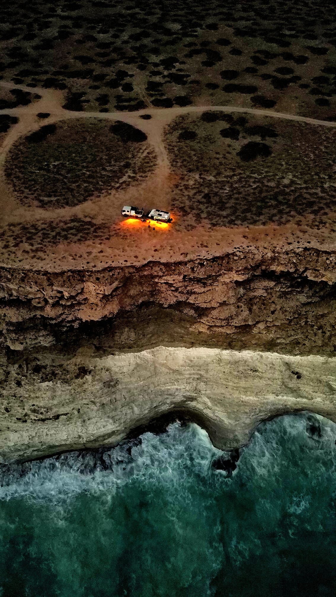 Caravan camping with working fridge and cold drinks